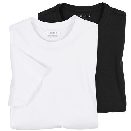 Redfield Übergrößen T-Shirts Doppelpack weiß/schwarz