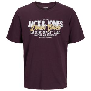 Jack&Jones T-Shirt Übergröße pflaume Logoprint