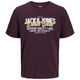 Jack&Jones T-Shirt Übergröße pflaume Logoprint