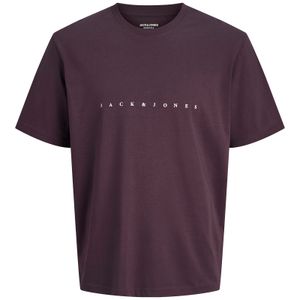 Jack&Jones T-Shirt Übergröße pflaume kleiner Logoprint