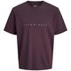 Jack&Jones T-Shirt Übergröße pflaume kleiner Logoprint