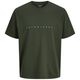 Jack&Jones T-Shirt Übergröße oliv kleiner Logoprint