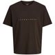 Jack&Jones T-Shirt Übergröße braun kleiner Logoprint