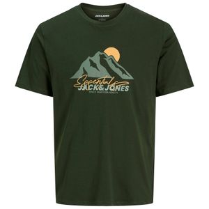 Jack&Jones T-Shirt oliv Übergröße JJSUN Frontprint