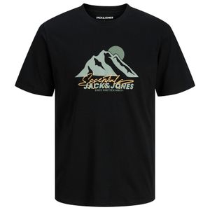 Jack&Jones T-Shirt schwarz Übergröße JJSUN Frontprint