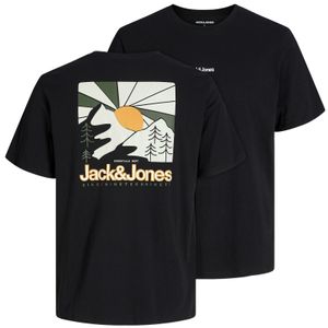 Jack&Jones T-Shirt schwarz Übergröße JJMINE Rückenprint
