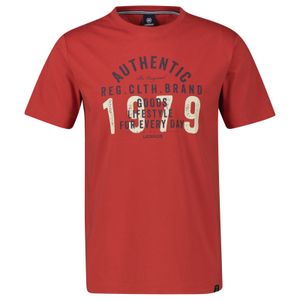 Lerros Übergrößen T-Shirt rot Frontprint Authentic