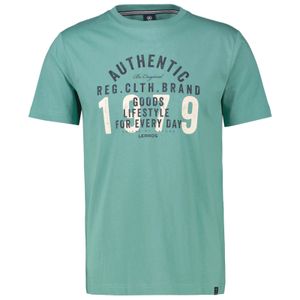 Lerros Übergrößen T-Shirt türkis Frontprint Authentic