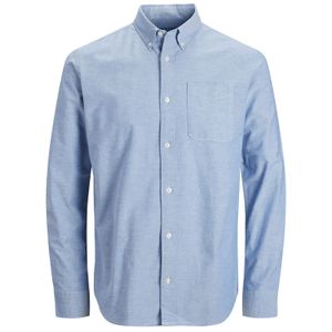 Jack&Jones Übergrößen Stretch-Langarmhemd hellblau
