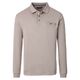 CasaModa Übergrößen Langarm-Poloshirt beige melange