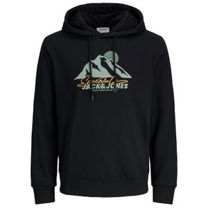Jack&Jones Übergrößen Hoodie schwarz Frontprint JJSUN