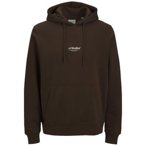 Jack&Jones Übergröße Hoodie braun Frontprint JJESOHO