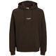 Jack&Jones Übergröße Hoodie braun Frontprint JJESOHO