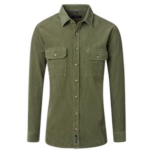 CasaModa Übergrößen Cord-Hemdjacke grün