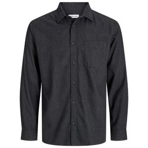 Jack&Jones Übergröße Flanellhemd JJECLASSIC dunkelgrau