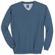 Redmond V-Neck Pullover Übergröße blau melange