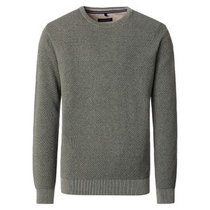 CasaModa Übergrößen Strick-Pullover graugrün melange