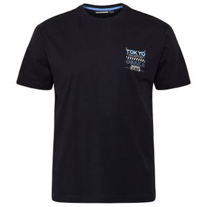 North Latitude Übergrößen T-Shirt schwarz Brustprint