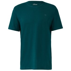 s.Oliver Übergrößen T-Shirt flaschengrün Rundhals