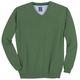 Redmond V-Neck Pullover Übergröße grün melange