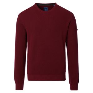 Redmond Strick-Pullover Übergröße weinrot