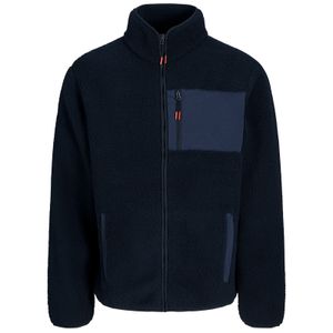 Jack&Jones Übergröße Teddy-Fleecejacke navy JJTHATCHER