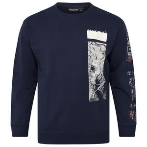 North Latitude Übergrößen Sweatshirt navy Frontprint