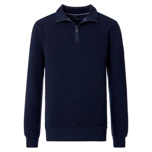 CasaModa Sweat-Troyer Übergröße Struktur navy modisch