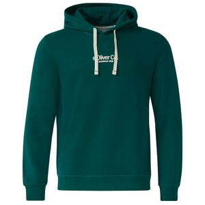 s.Oliver Übergrößen Hoodie flaschengrün Logoprint