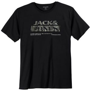 Jack&Jones T-Shirt schwarz Übergröße Print JCOSTANCE