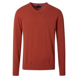 CasaModa Übergröße Pullover V-Neck terra melange