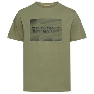 Camel Active T-Shirt Übergröße grün Frontprint