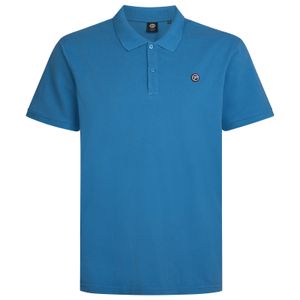 Petrol Industries Übergrößen Basic-Poloshirt blau