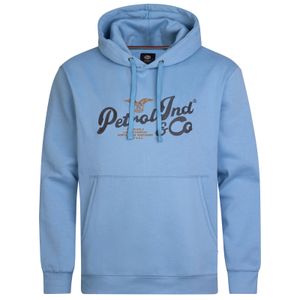 Petrol Industries Übergrößen Hoodie Stickerei hellblau