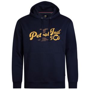 Petrol Industries Übergrößen Hoodie Stickerei navy