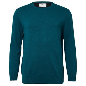 s.Oliver Übergrößen Feinstrickpullover petrol melange