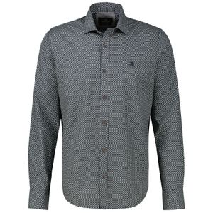 Lerros Langarmhemd navy-braun-mint Übergröße Muster