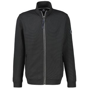 Lerros Sweatjacke Stehkragen schwarz-grau Übergröße