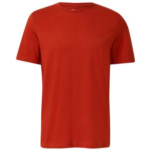 s.Oliver Übergrößen Basic-T-Shirt ziegelrot Rundhals