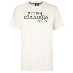 Petrol Industries T-Shirt Übergrößen creme Logoprint