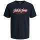 Jack&Jones T-Shirt navy Übergröße JJURBAN Logoprint