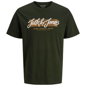 Jack&Jones T-Shirt oliv Übergröße JJURBAN Logoprint