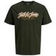 Jack&Jones T-Shirt oliv Übergröße JJURBAN Logoprint