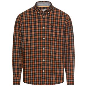Camel Active Langarmhemd Karo schwarz-orange Übergröße