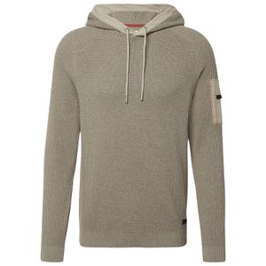 s.Oliver Übergrößen Strick-Hoodie beige Struktur