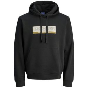 Jack&Jones Übergrößen Hoodie schwarz Print JORINWOOD