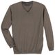 Ragman Übergrößen Pullover V-Neck braun melange