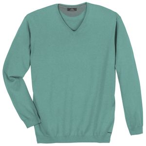 Ragman Übergrößen Pullover V-Neck mint melange