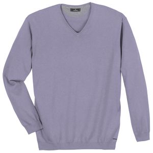Ragman Übergrößen Pullover V-Neck flieder melange