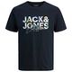 Jack&Jones T-Shirt navy Übergrößen Print JJGEPLAS